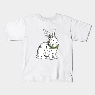 Flower Bunny Kids T-Shirt